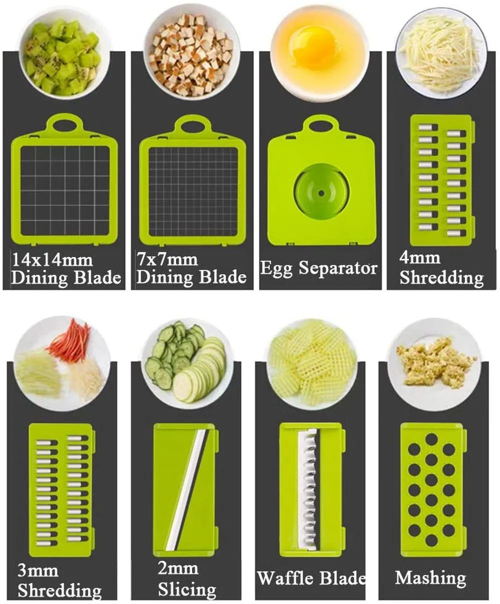 12 in 1 Vegetable Cutter Slicer Chopper with Basket